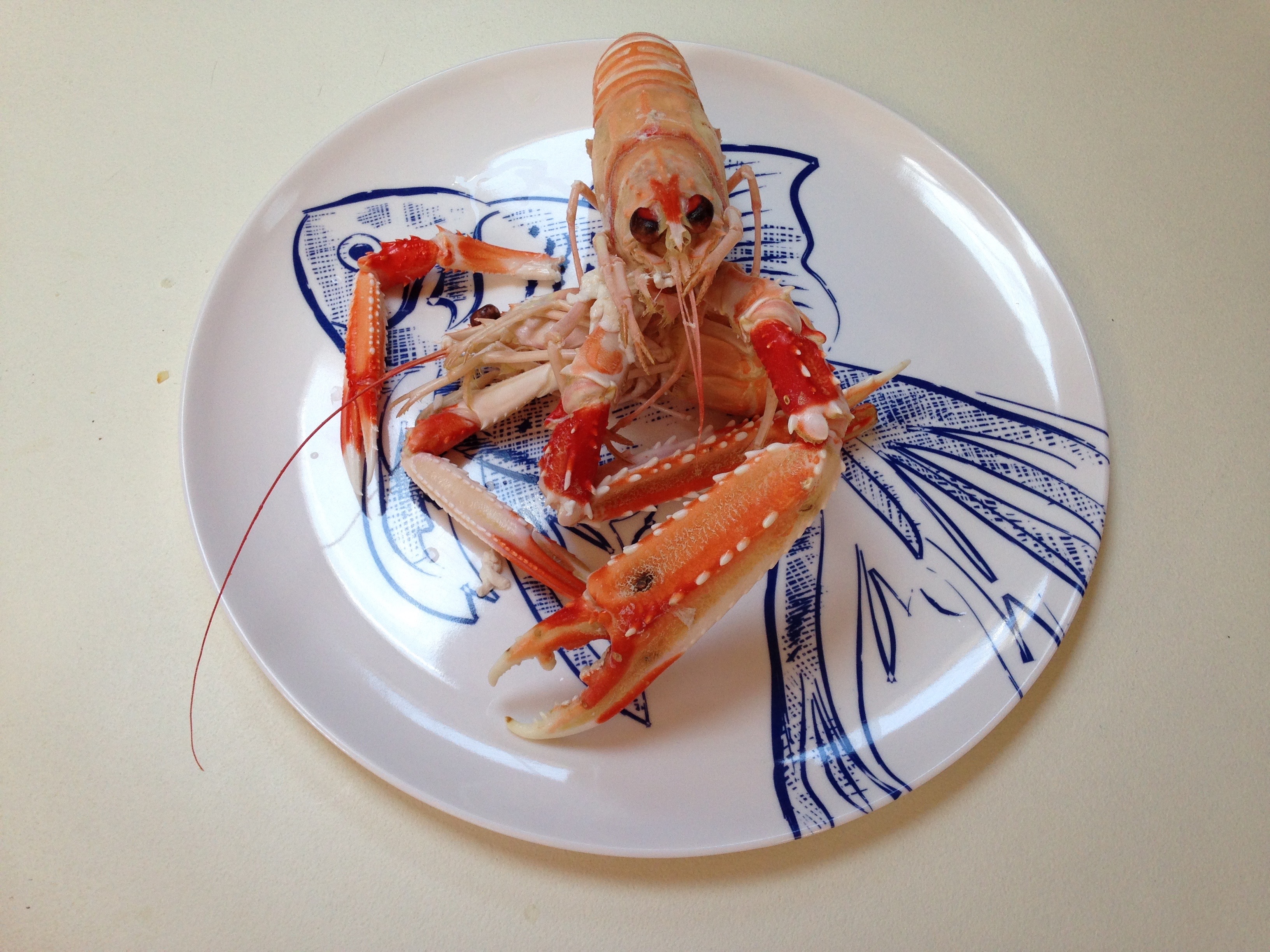 Decorazione con scampi